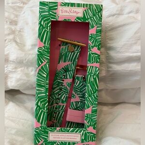 Lilly Pulitzer Pink and Green Leaf Silicone Watch Band